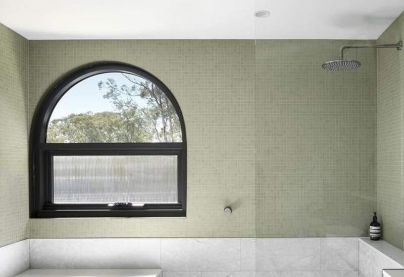 Aluminium sliding window installed in a house