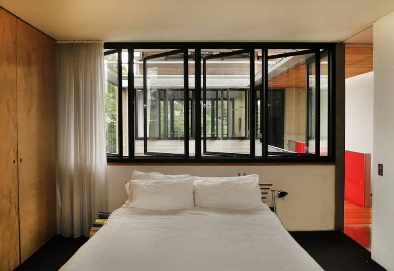 Aluminium sliding window installed in a house